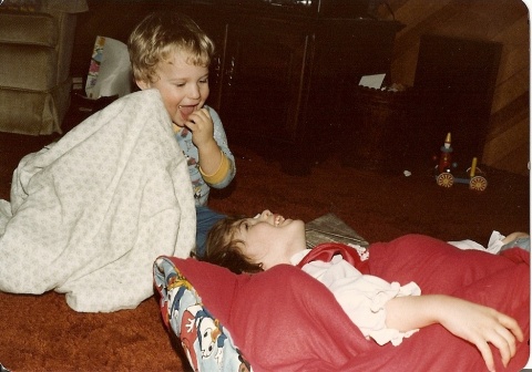 Age 5, with cousin